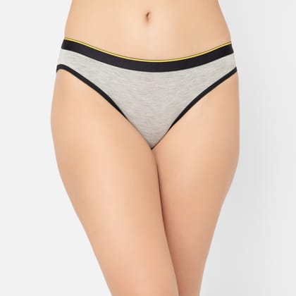 Bummer Women's Solid Micro Modal Bikinis Panties | Soft & Breathable Underwear - Grey Melange