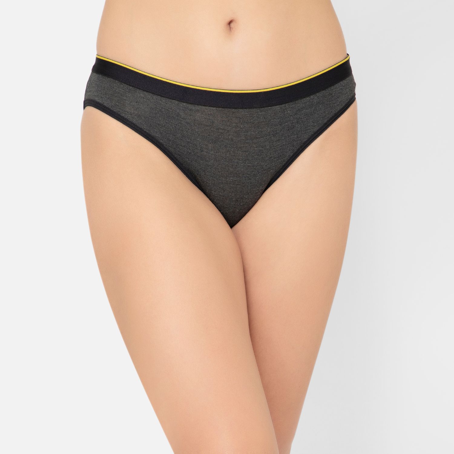 Bummer Women's Solid Micro Modal Bikinis Panties | Soft & Breathable Underwear - Charcoal Melange