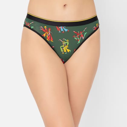 Bummer Women's Printed Micro Modal Bikinis Panties | Soft & Breathable Underwear - Disco82