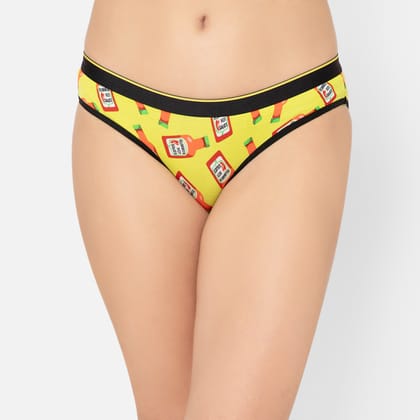 Bummer Women's Printed Micro Modal Bikinis Panties | Soft & Breathable Underwear - Hot Stuff