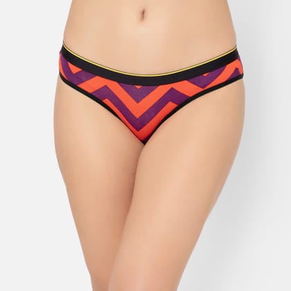 Bummer Women's Printed Micro Modal Bikinis Panties | Soft & Breathable Underwear - Chevron