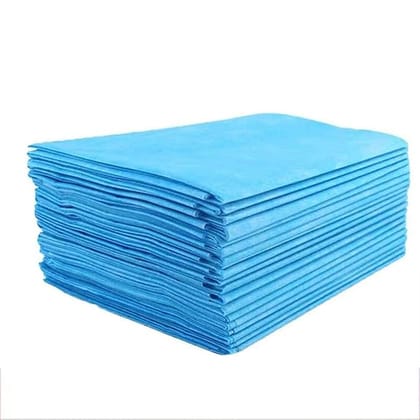 FAIRBIZPS Disposable Non-Woven Bed Sheet for Hospital, Hotel, Spa and Beauty Parlor (Blue, 31 x 70 Inch/ (80 x 180 cm) (Pack of 10)