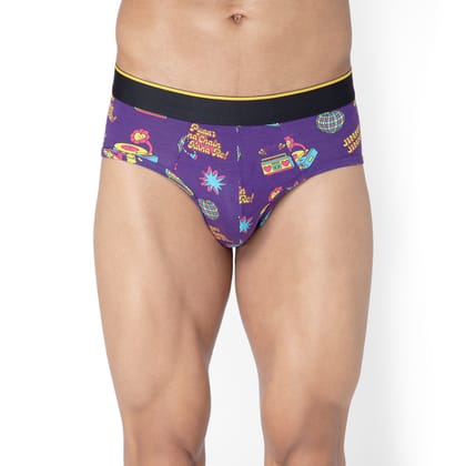 Bummer Men's Printed Micro Modal Briefs Underwear | Ultra Soft & Breathable - Stereo Hearts