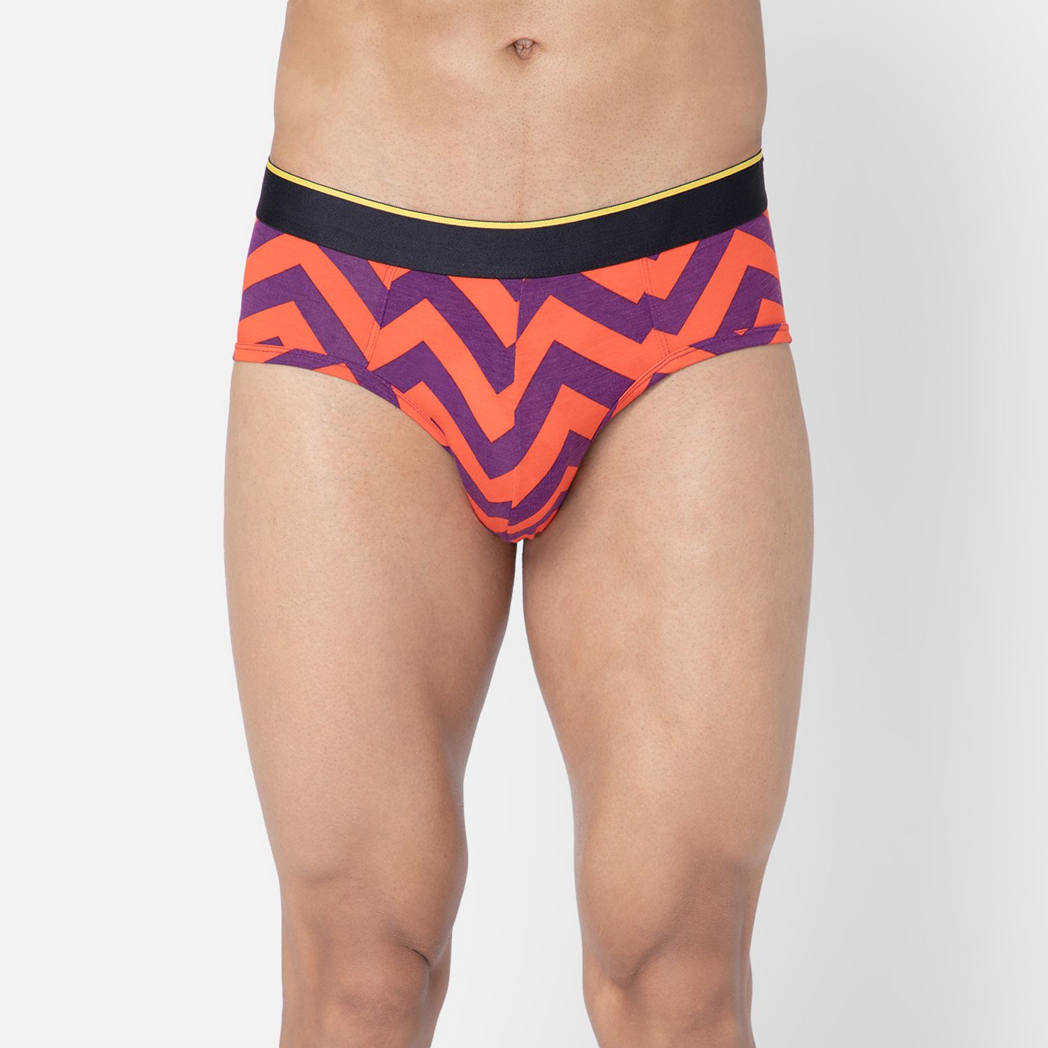 Bummer Men's Printed Micro Modal Briefs Underwear | Ultra Soft & Breathable - Chevron