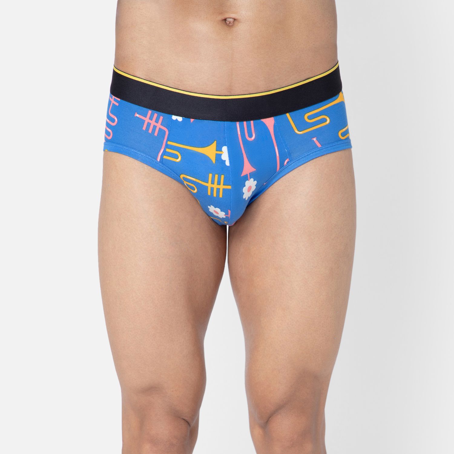 Bummer Men's Printed Micro Modal Briefs Underwear | Ultra Soft & Breathable - Dixie Blues