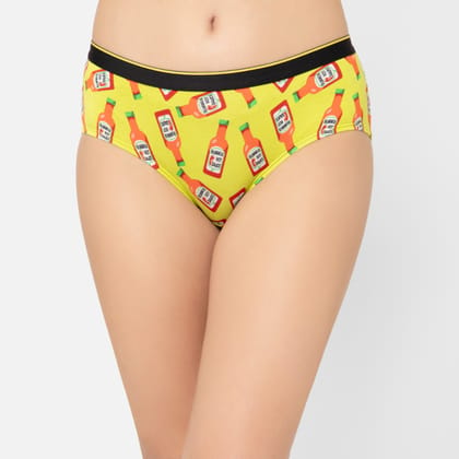 Bummer Women's Printed Micro Modal Hipsters Panties | Soft & Breathable Underwear - Hot Stuff