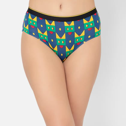 Bummer Women's Printed Micro Modal Hipsters Panties | Soft & Breathable Underwear - Lazy Luna