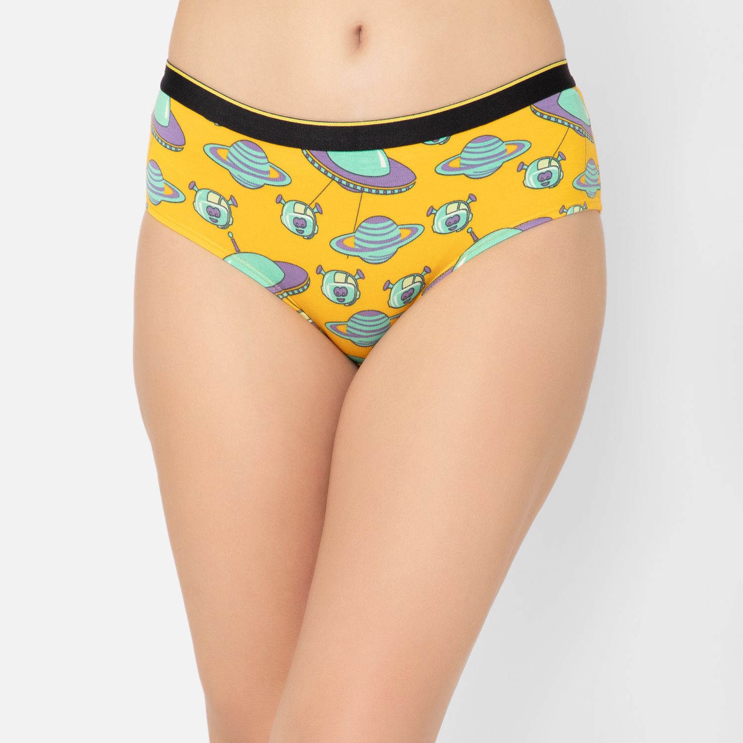 Bummer Women's Printed Micro Modal Hipsters Panties | Soft & Breathable Underwear - Spacepunks