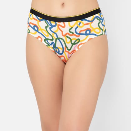 Bummer Women's Printed Micro Modal Hipsters Panties | Soft & Breathable Underwear - String Theory