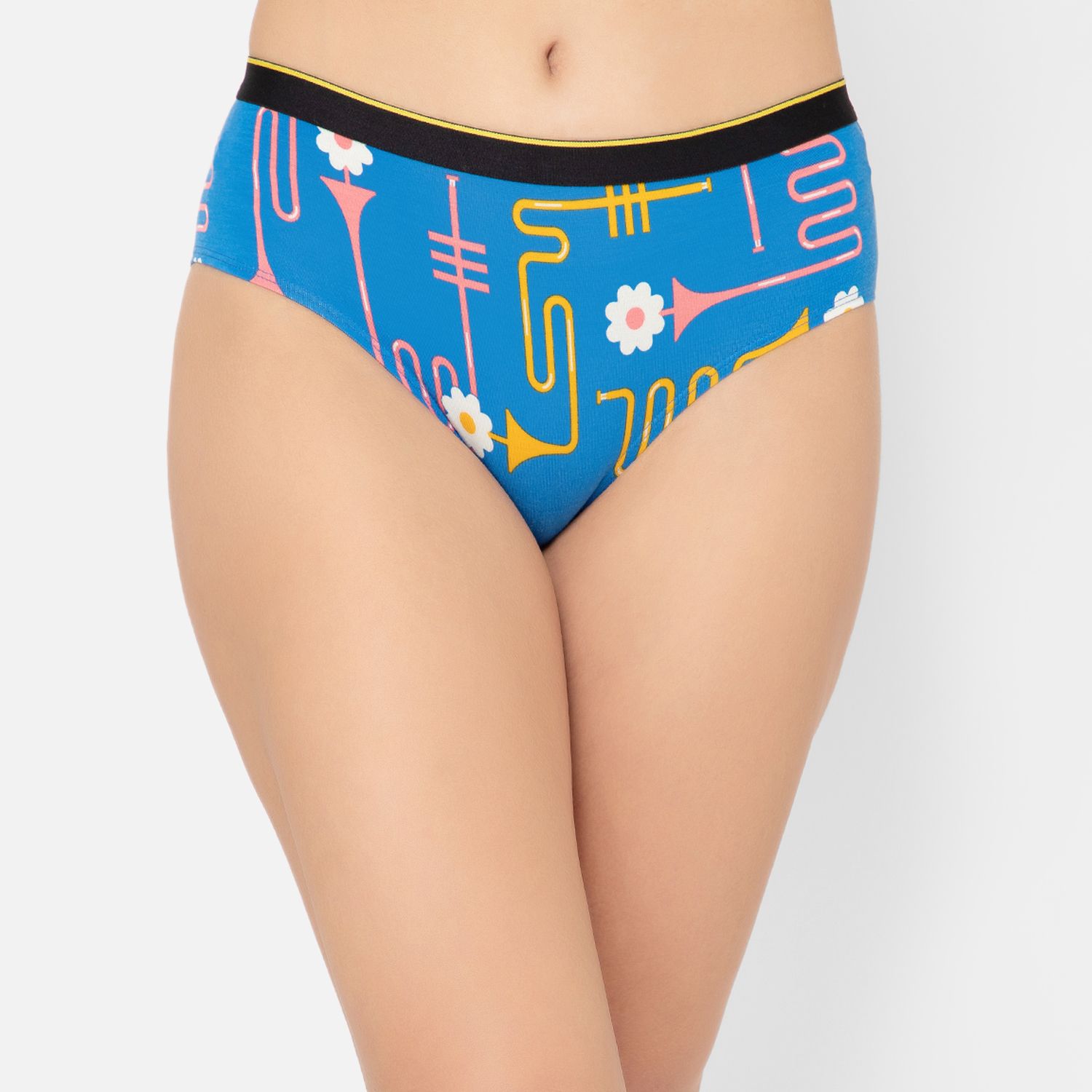 Bummer Women's Printed Micro Modal Hipsters Panties | Soft & Breathable Underwear - Dixie Blues