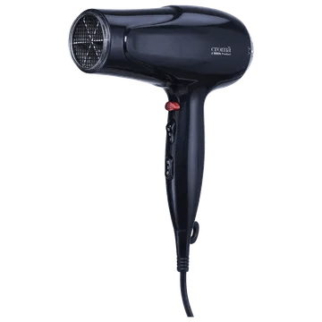 Croma Hair Dryer with 3 Heat Settings & Cool Blow (Honey Comb Inlet, Black)