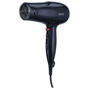 Croma Hair Dryer with 3 Heat Settings & Cool Blow (Honey Comb Inlet, Black)