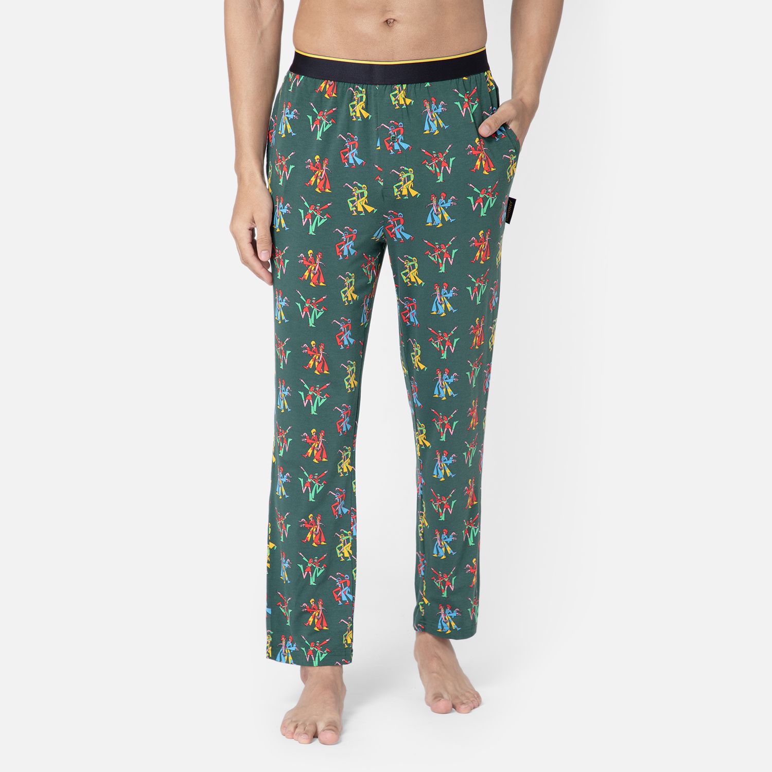 Bummer Men's Relaxed Fit Micro Modal Lounge Pyjama Pants | Stretchy & Soft Waistband - Disco82