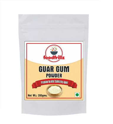 foodfrillz Guar Gum Powder, Thickening, Binding Agent for Baking - 200g