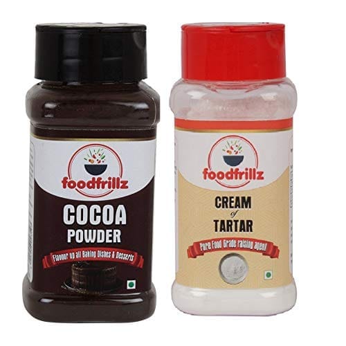 foodfrillz Cocoa Powder & Cream of Tartar, Combo Pack of 2