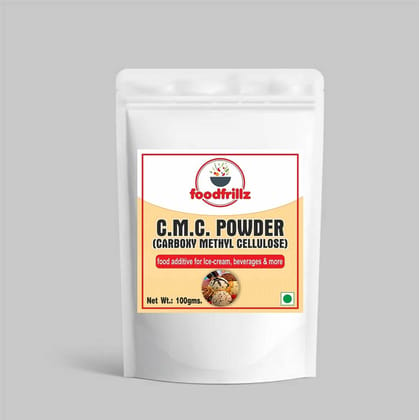 foodfrillz CMC Carboxy Methyl Cellulose Powder | Raising Ingredient Powder | Food Grade | Soft, Smooth and Creamy | Instant Cake Premixes, Ice Creams - 100 g