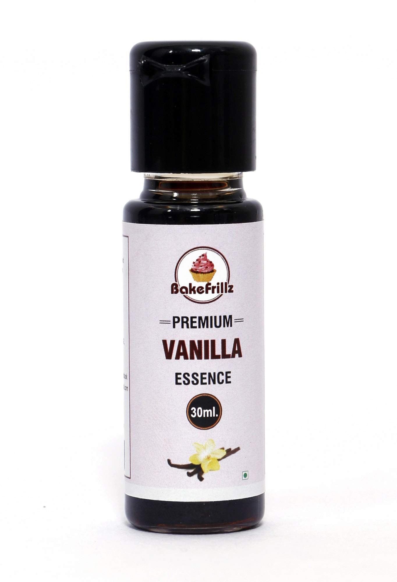 Bakefrillz Vanilla Food Flavour Essence, 30 ml for Making Desserts, Baking Essential Ideal Vanilla Flavour Essence for Cake, Ice creams, puddings, cookies, and Puddings Liquid Food Essence for Cake Making