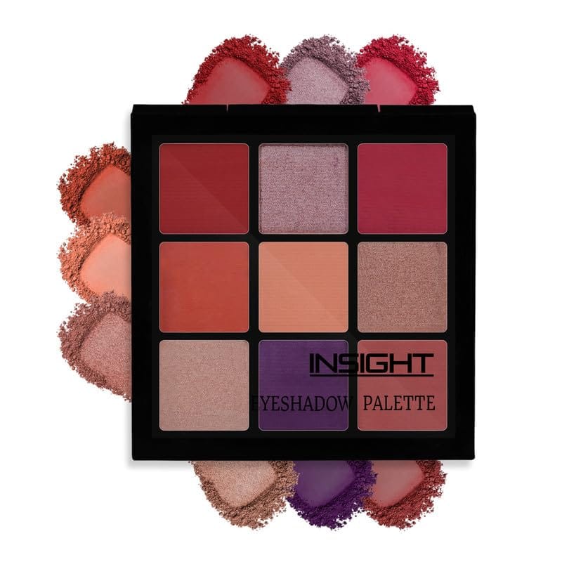 Insight Eyeshadow Palette - 9 Color Eyeshadow Powder Makeup Set - Highly Pigmented & Long-Lasting-Rose Gold