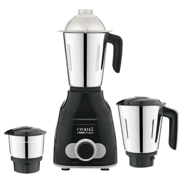 Croma 750 Watt 3 Jars Mixer Grinder (Pulse Function, Black)