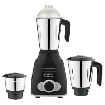 Croma 750 Watt 3 Jars Mixer Grinder (Pulse Function, Black)