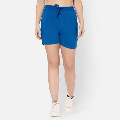 Bummer Women's Solid Micro Modal Shorts | Relaxed Fit Casual Lounge Shorts with Side Pocket - Skyfall