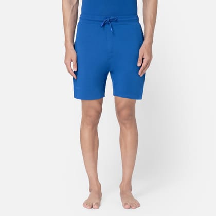 Bummer Men's Solid Micro Modal Shorts | Regular Fit Casual Lounge Shorts with Side Pocket - Skyfall