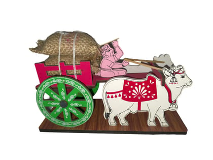 Multicolour Wooden Bullock Cart