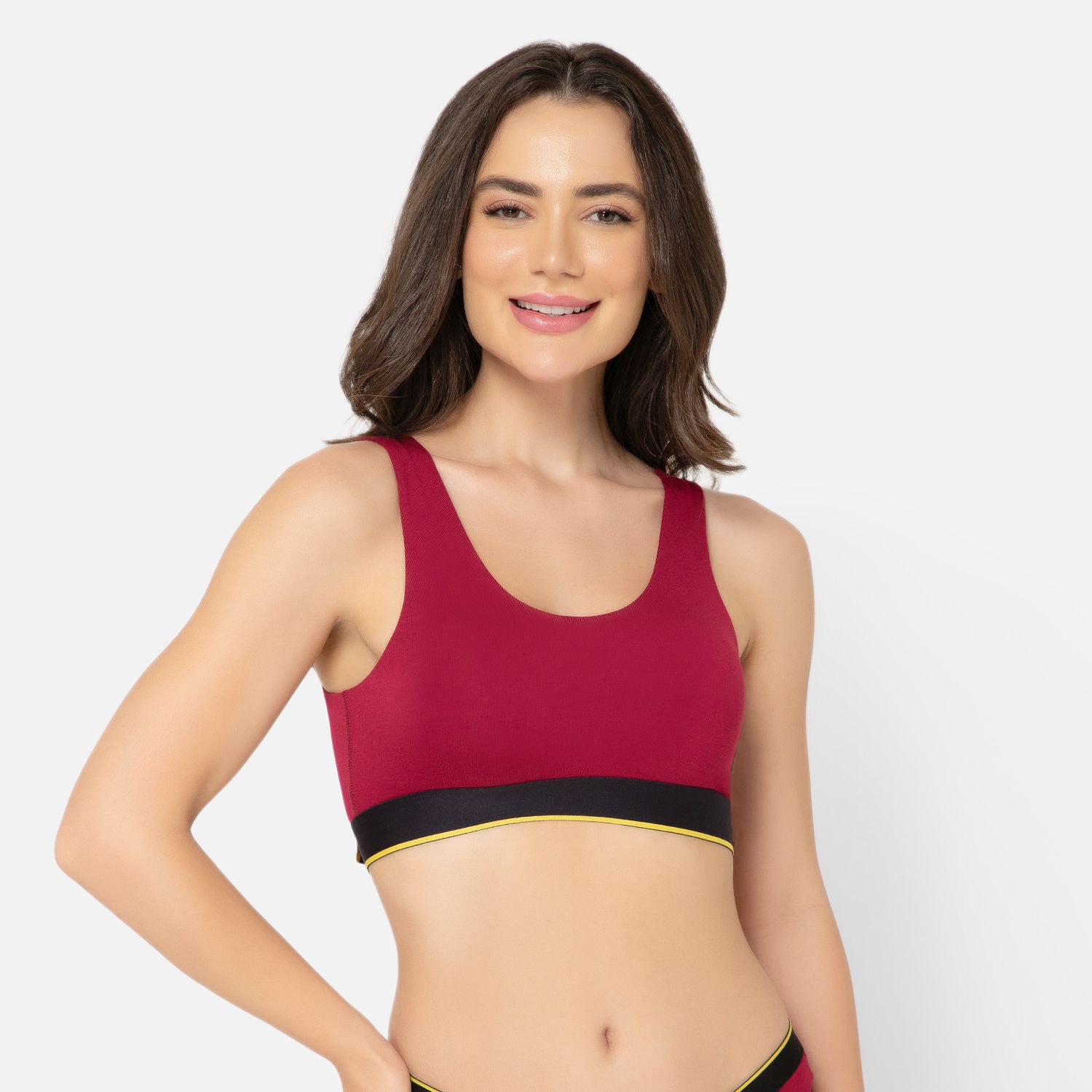 Bummer Women's Proactive Wireless Non Padded Sports Bra | Micro Modal Anti Bacterial & Full Coverage - Gelada