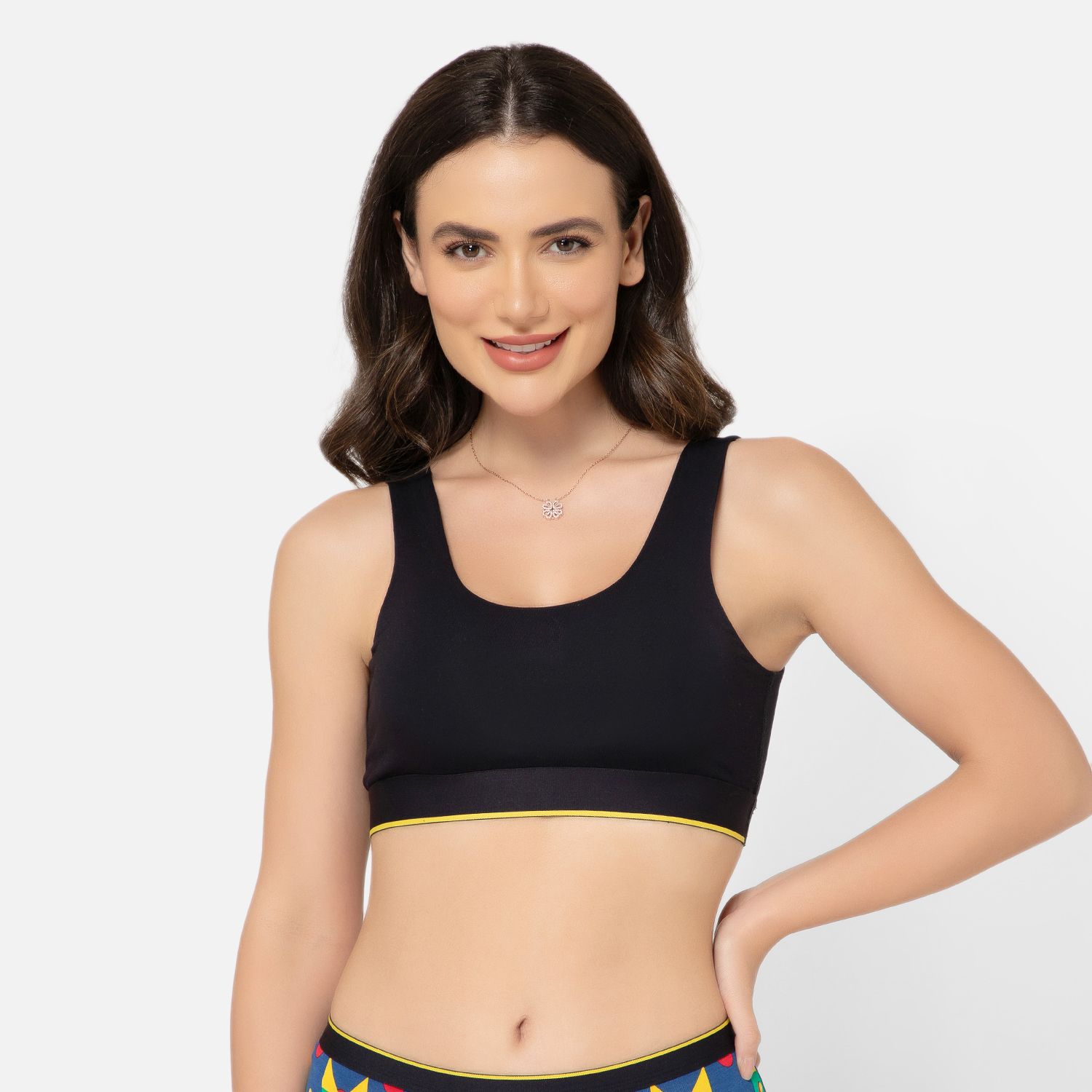 Bummer Women's Proactive Wireless Non Padded Sports Bra | Micro Modal Anti Bacterial & Full Coverage - Nox