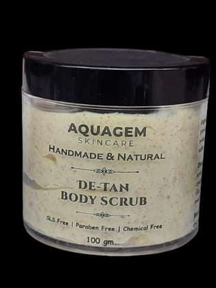  De-Tan Body Scrub - Handmade & Natural - SLS Free, Paraben Free, Chemical Free - 100 gm