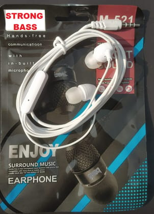 Strong Bass Wired Earphones with Microphone