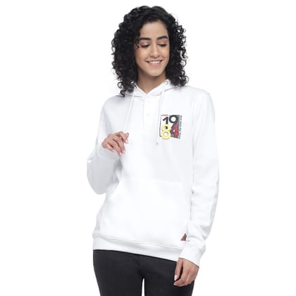 Hero Official Unisex White Hoodie with Fleece-Lined Interior