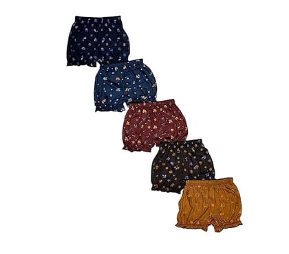 Combo of 5 - Women Printed Bloomer Panties - Multi-color.