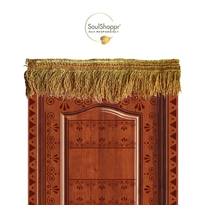 Soul Shoppr Eco-Friendly Paddy Door Toran, Natural Entrance Door Hanging, 3.5 Feet, 42 cm, Diwali Festival Decor