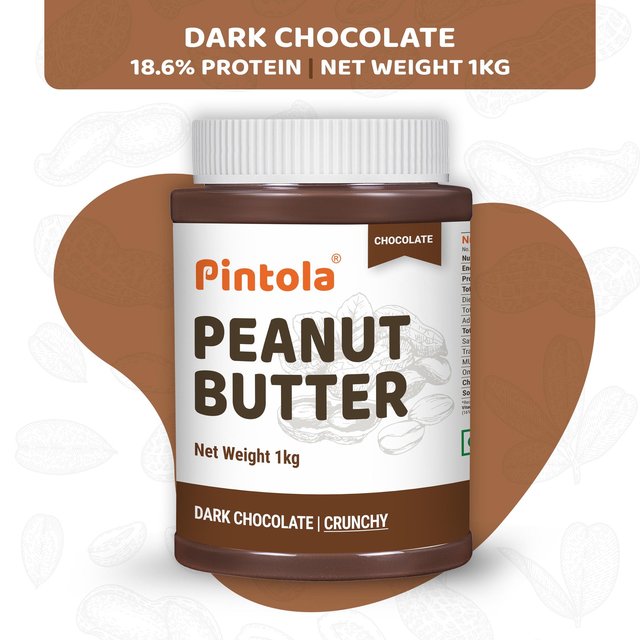 Pintola Dark Chocolate Peanut Butter (Crunchy)