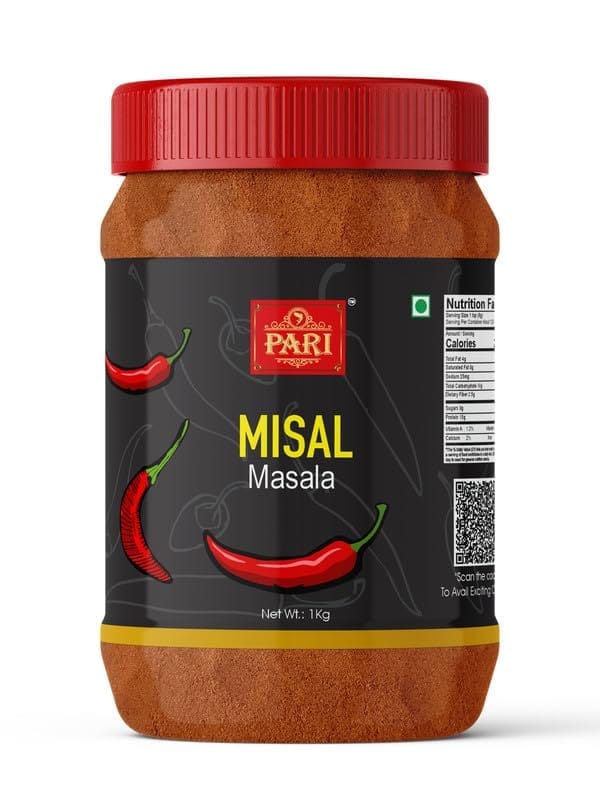 Pari Misal Ussal Masala | No Artificial Flavour | No Artificial Colours For Healthy Delicious Cooking Exotic Spices | Blended Cooking Supplies | (Pack of 1 x 1000g)