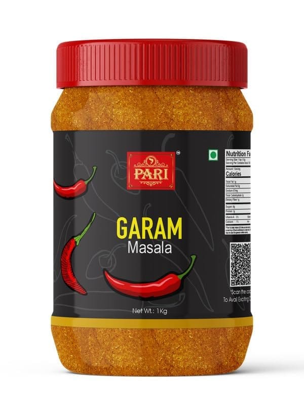 Pari Garam Masala | Garam Masala | Indian Spices & Masalas | Dry Powder | Spicy Powder | Clove, Coriander, Black Pepper, Black Cardamom | (Pack of 1 x 1000g)