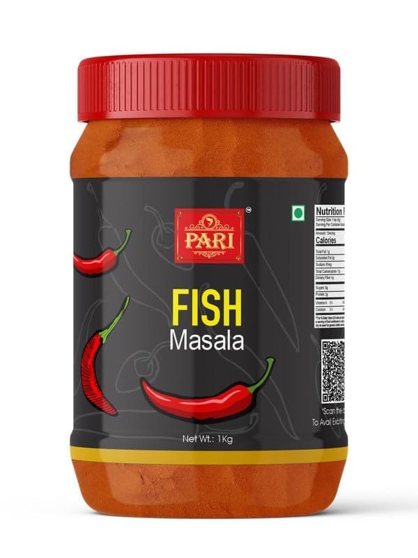 Pari Healthy Tasty Fish Masala Powder 100% Natural | Curry Powder | Easy to Cook | 100% Fresh and Natural | (Pack of 1 x 1000g)