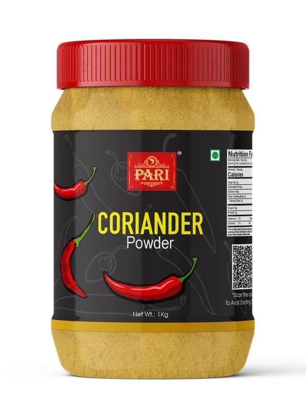 Pari Coriander Dhaniya Powder | Dhania Powder | Fresh Indian Whole Spices For Cooking (Powder) | Indian Spices | (Pack of 1 x 1000g)