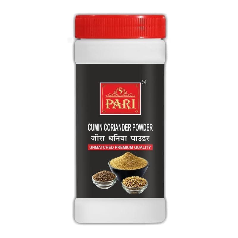 Pari Coriander Cumin Powder | Jeera Dhania Powder (Mixed Powder) Authentic Flavor Perfectly Balanced | Rich in Flavour & Aroma Used in Curries, Sabzi & Many More Dishes | (Pack of 1 x 500g Jar)