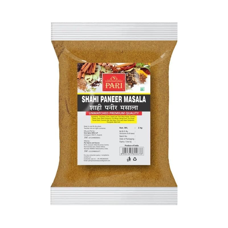 Pari Shahi Paneer Blended Masala | Perfect for Cooking | Premium Artisanal Spices with Rich & Strong Flavour | Indian Spice | Pack of 1 | 1 kg