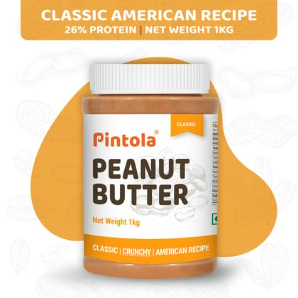 Pintola Classic Peanut Butter American Recipe (Crunchy)