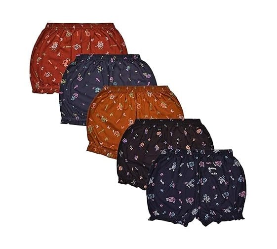 Combo of 5 - Women Ultra Printed Bloomer Panties - Multi-color.