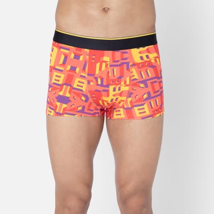 Bummer Men's Printed Micro Modal Trunks Underwear | Ultra Soft & Breathable - Bricked