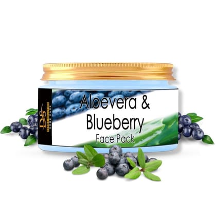 Derma Solution Aloevera & Blueberry Face Pack | Skin Hydration | Anti Aging | Brightening | Anti Acne | Skin Moisturizer - 100 gm