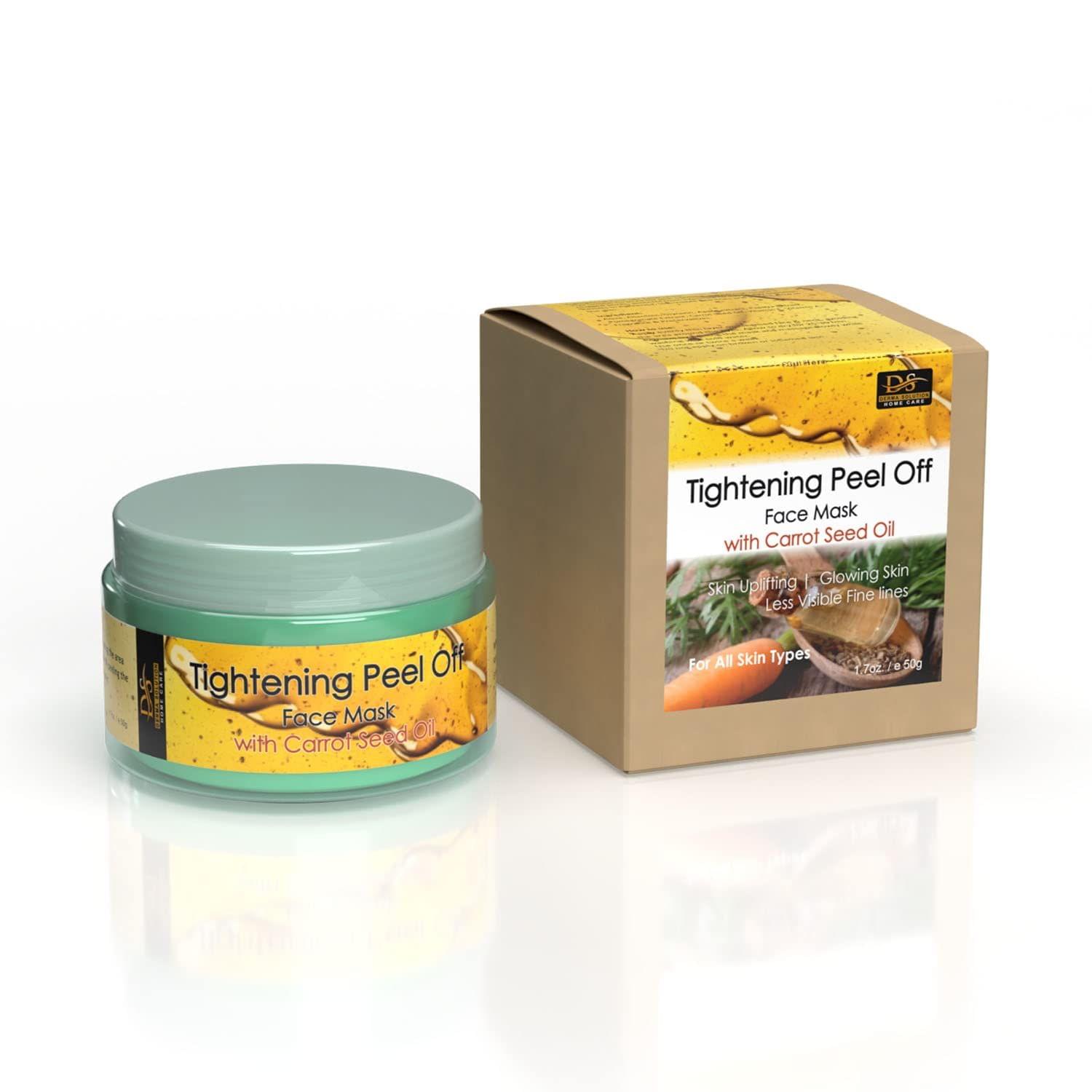 Derma Solution Tightening Peel Off Face Mask | Glowing Skin | Reduces Tanning | Anti Aging | Even Skin Tone | Skin Uplifting with Carrot Seed Oil - 50gm