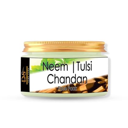 Derma Solution Neem, Tulsi, Chandan Face Pack || Pimple Remover Face Pack || Anti-Acne || Anti-Ageing || Skin Brightening || Face Pack for Glowing Skin || For Women & Men - 100 gm