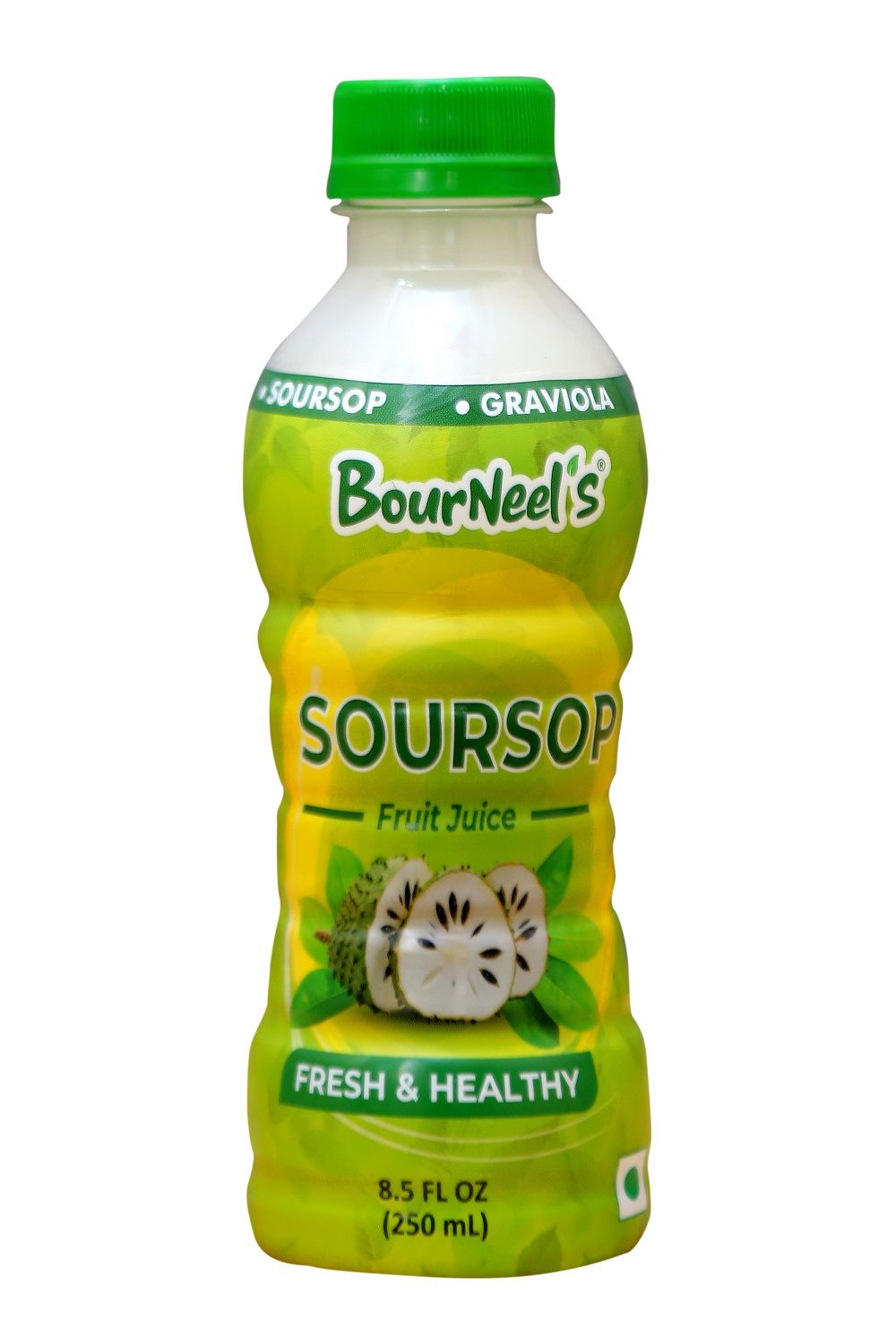 BourNeel's® Soursop Fruit Juice 250ml Pack of 1 | Graviola Laxman Phal Fruit Pulpy Juice Drink | High Vitamin C |