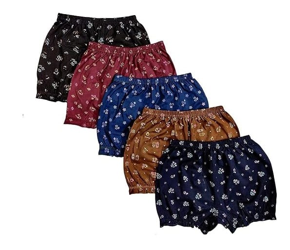 Combo of 5 - Women Daily Wear Printed Bloomer Panties - Multi-color.