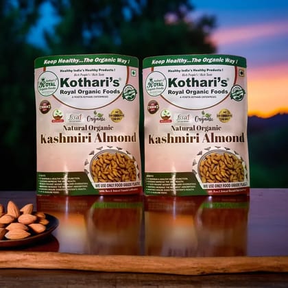 Kothari's Royal Organic Kashmiri Almond( pack of 2) 400 GM